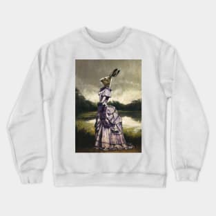 Victorian Hare Lady Crewneck Sweatshirt